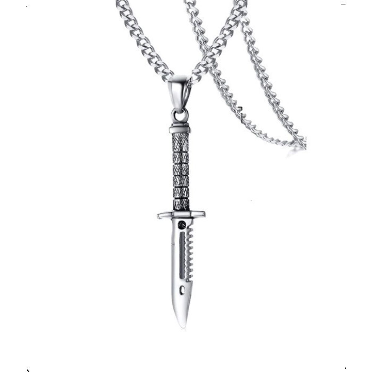 GENERICO - Collar Cuchillo Militar Hombre Mujer Moda
