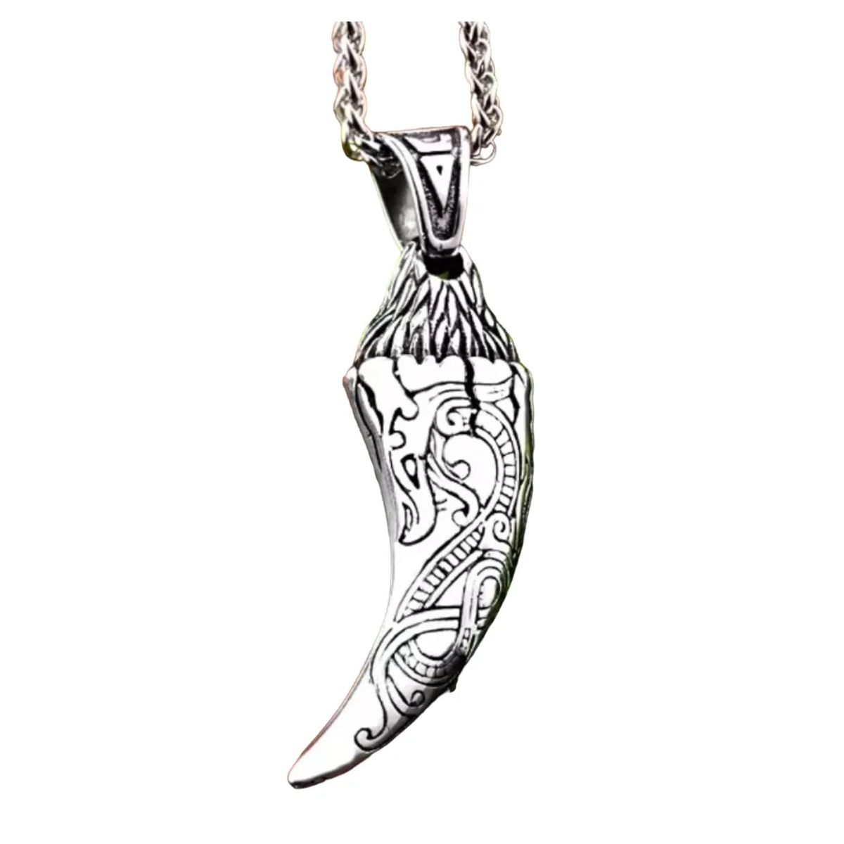 GENERICO - Collar Vikingo Colmillo Lobo Hombre Moda 2019