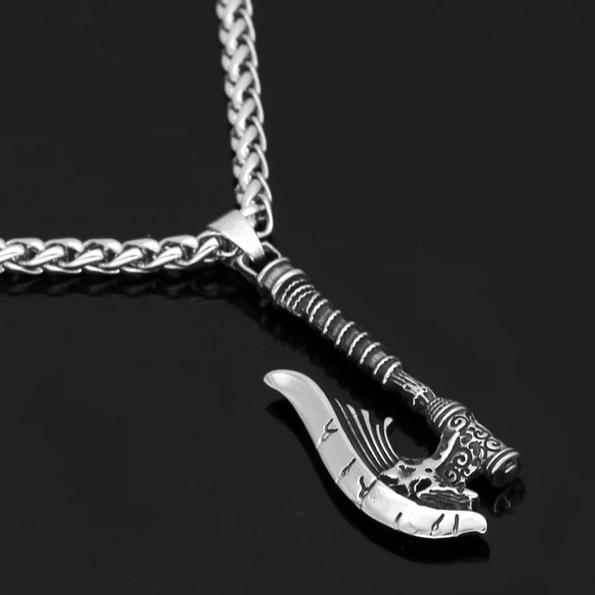 GENERICO - Collar De Hacha Vikinga Skull Hombre Mujer Moda Nordica