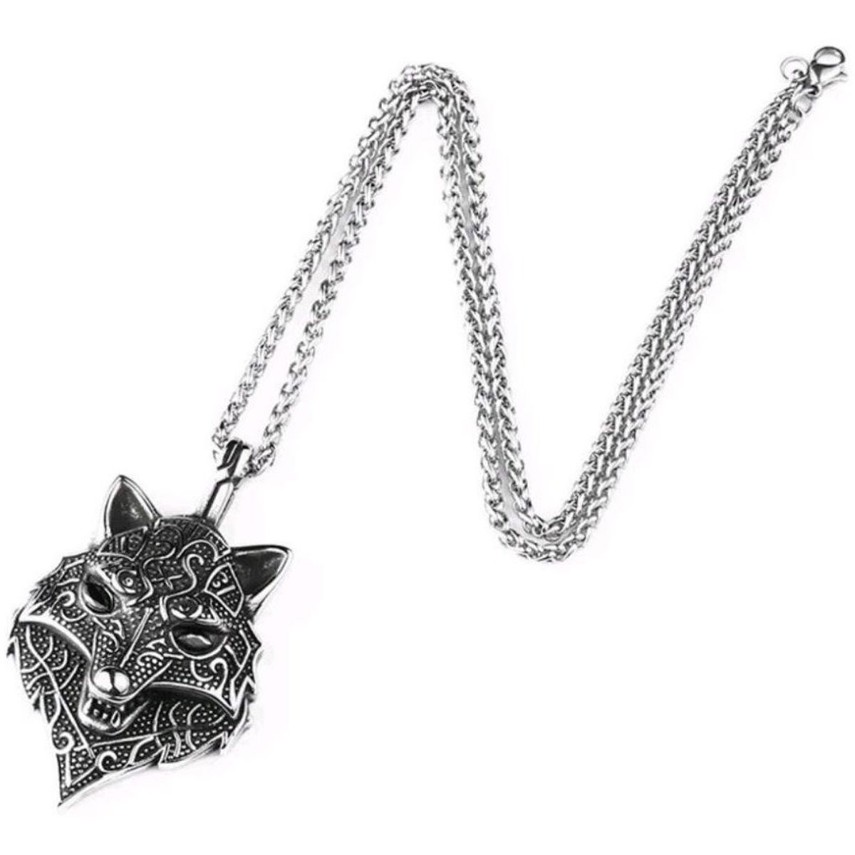 GENERICO - Collar Caballeros Lobo Nordico Vikingo Hombre Moda 2019