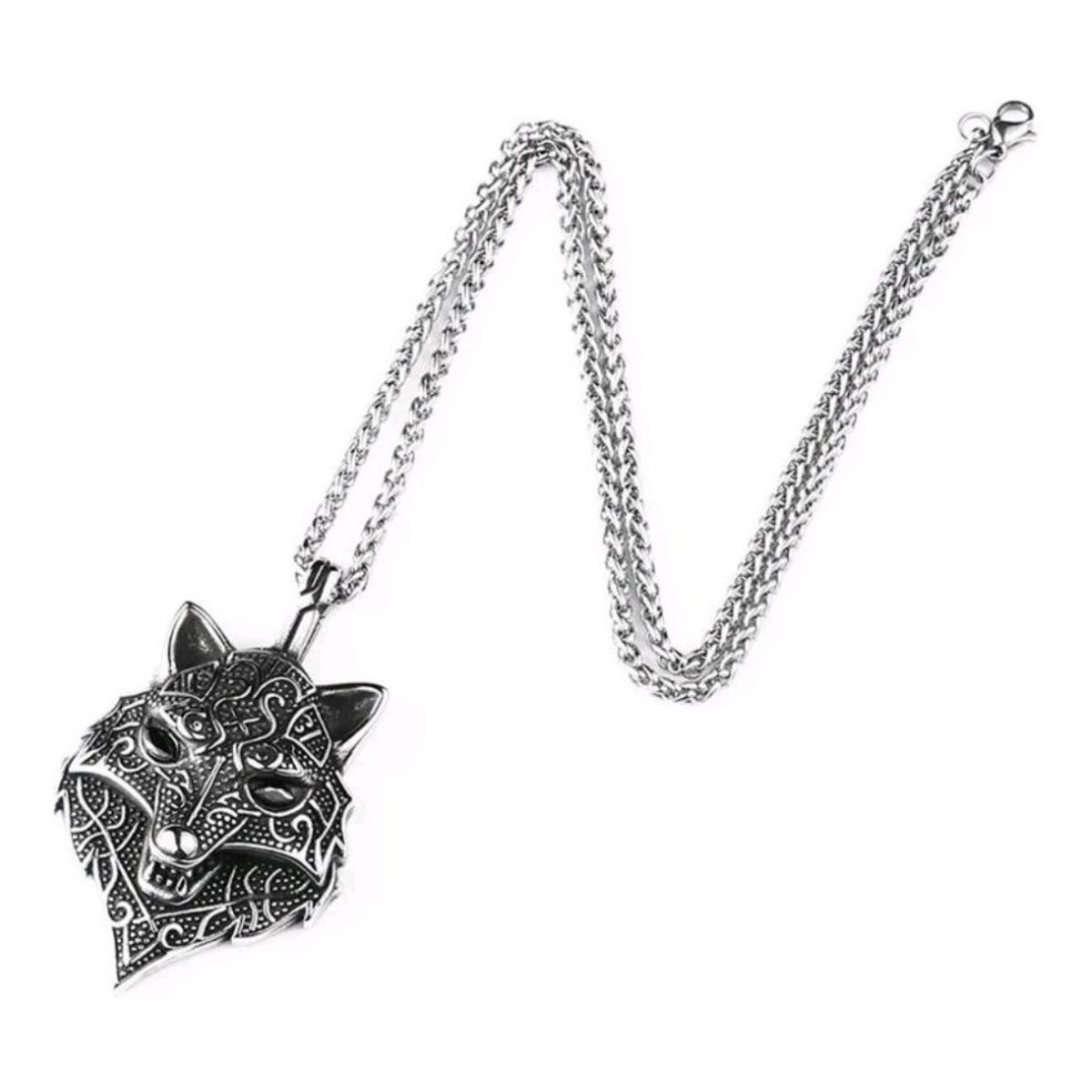 GENERICO - Collar Caballeros Lobo Nordico Vikingo Hombre Moda 2019