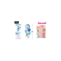 GENERICO - Set de globos con base celeste 5pcs