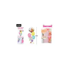 GENERICO - Set de globos con base multicolor con oso 6pcs