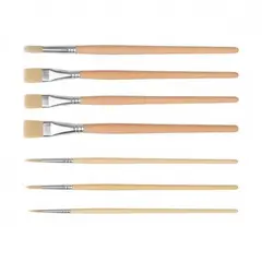 GENERICO - Set 6 Pinceles 29 cm Color Marron