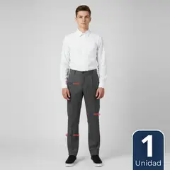 UTILISIMO - Pantalón Escolar Colegio Clásico Gris Niño Juvenil