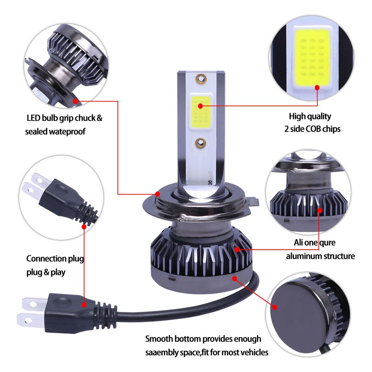 GENERICO - Ampolleta Turbo Led 8000lm - 6500K - Pulsar Ns 125135