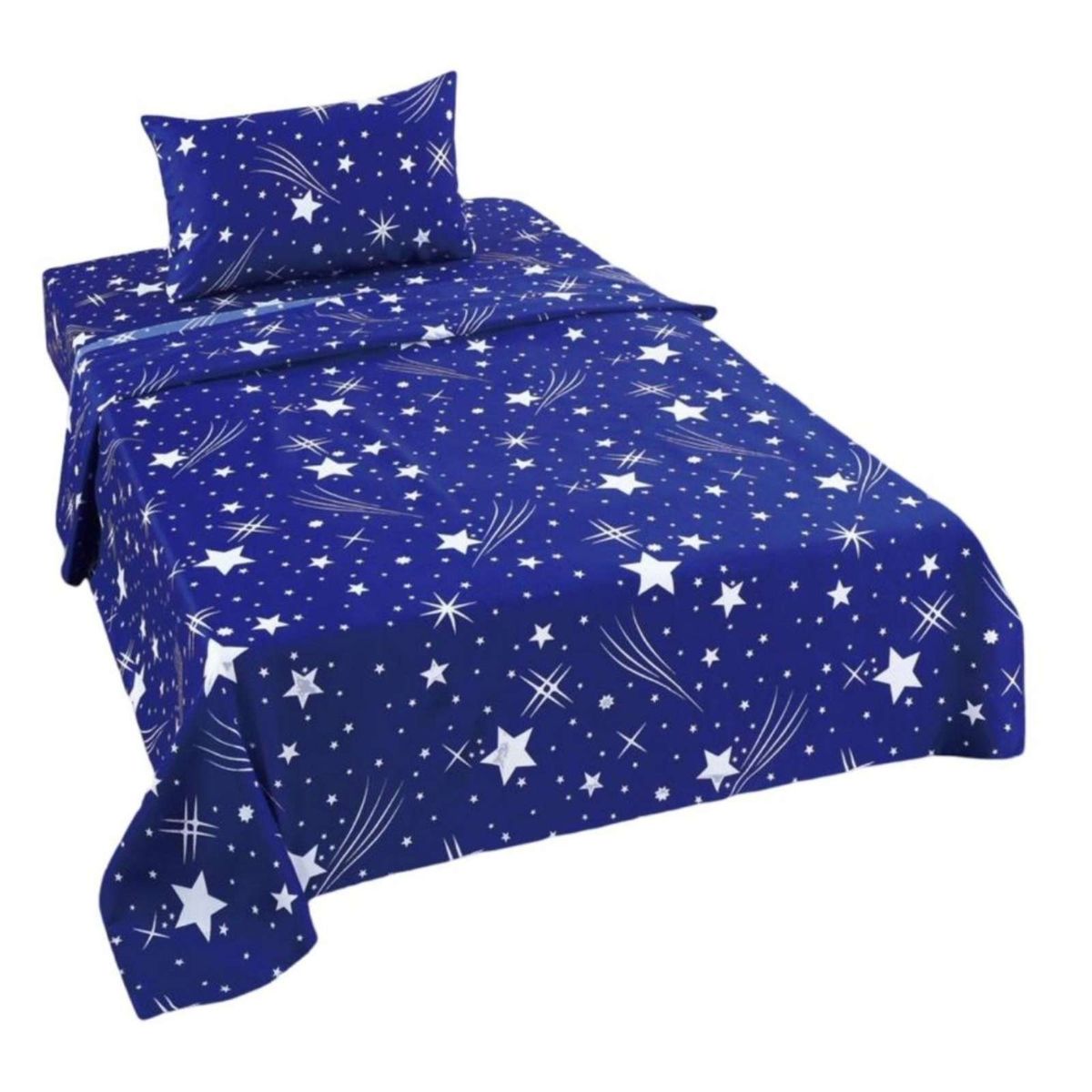 GENERICO - Juego de Sabanas de verano Estrella Infantil 1 plaza  MAS 1 ALMOHADA