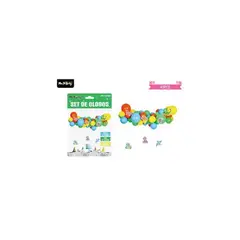 GENERICO - Arco de globos látex con colgantes de dinosaurios 43pcs
