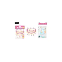 GENERICO - Set de globos látex y guirnalda rosada con luz 17pcs