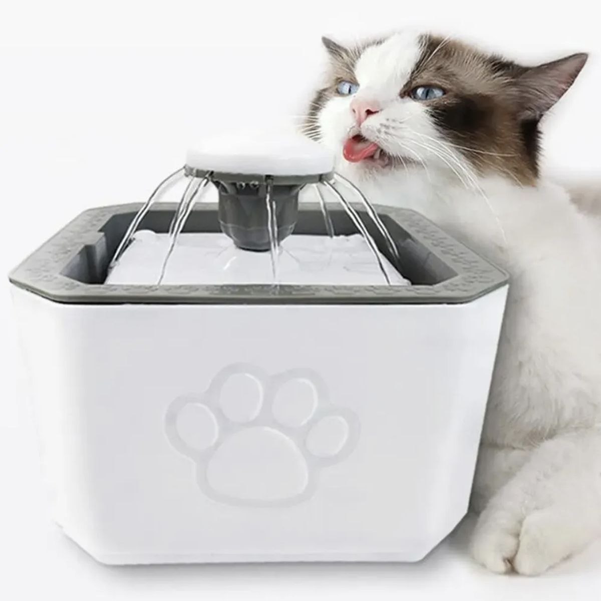 GENERICO - Fuente Bebedero Blanco Para Mascotas Agua Blanco