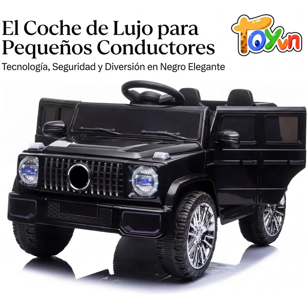 TOYUN TOYUN - Kids  2 Seat Black   Ride On Negro