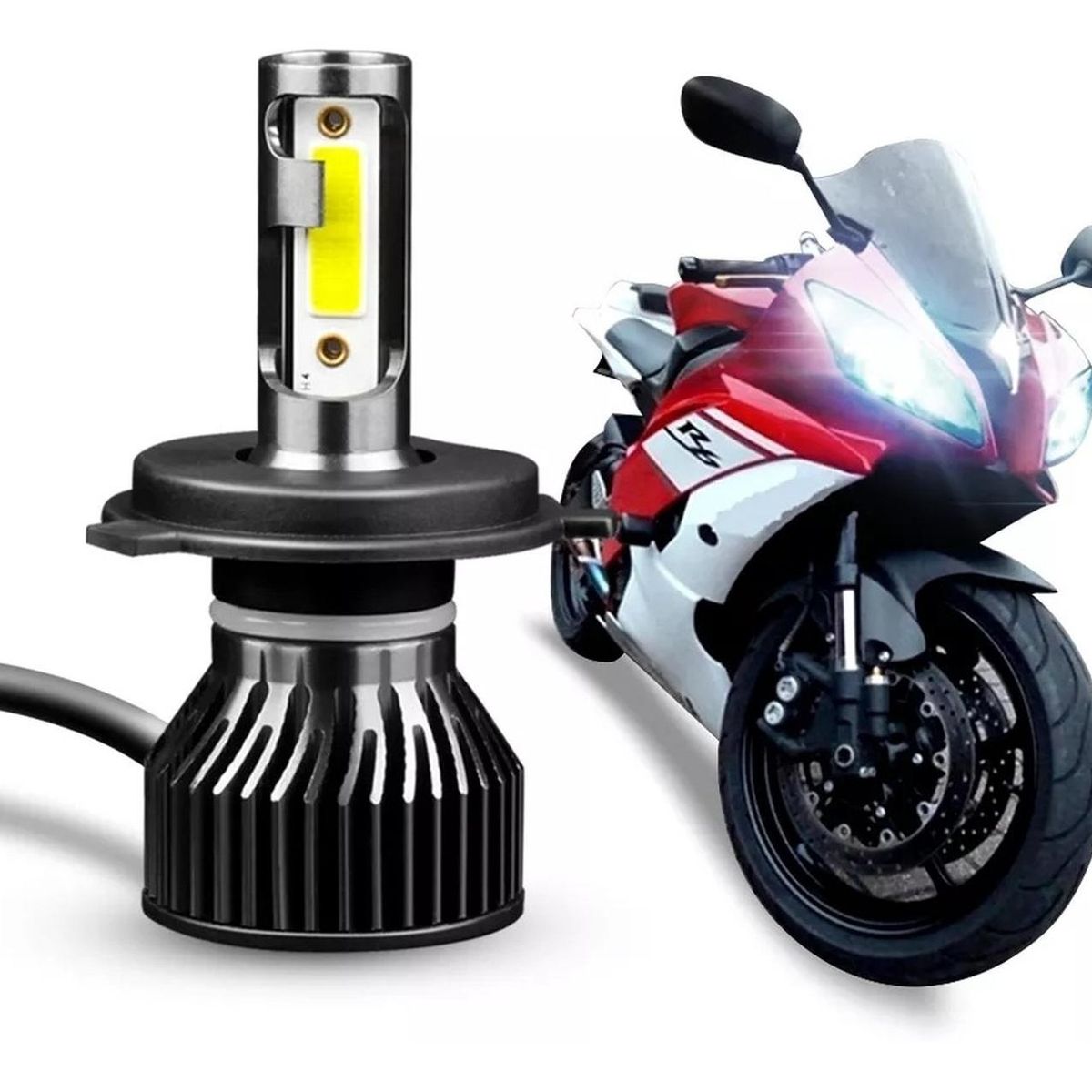 GENERICO - Ampolleta Led H4 / 8000lm / 6500k / Moto Suzuki Gixxer 150