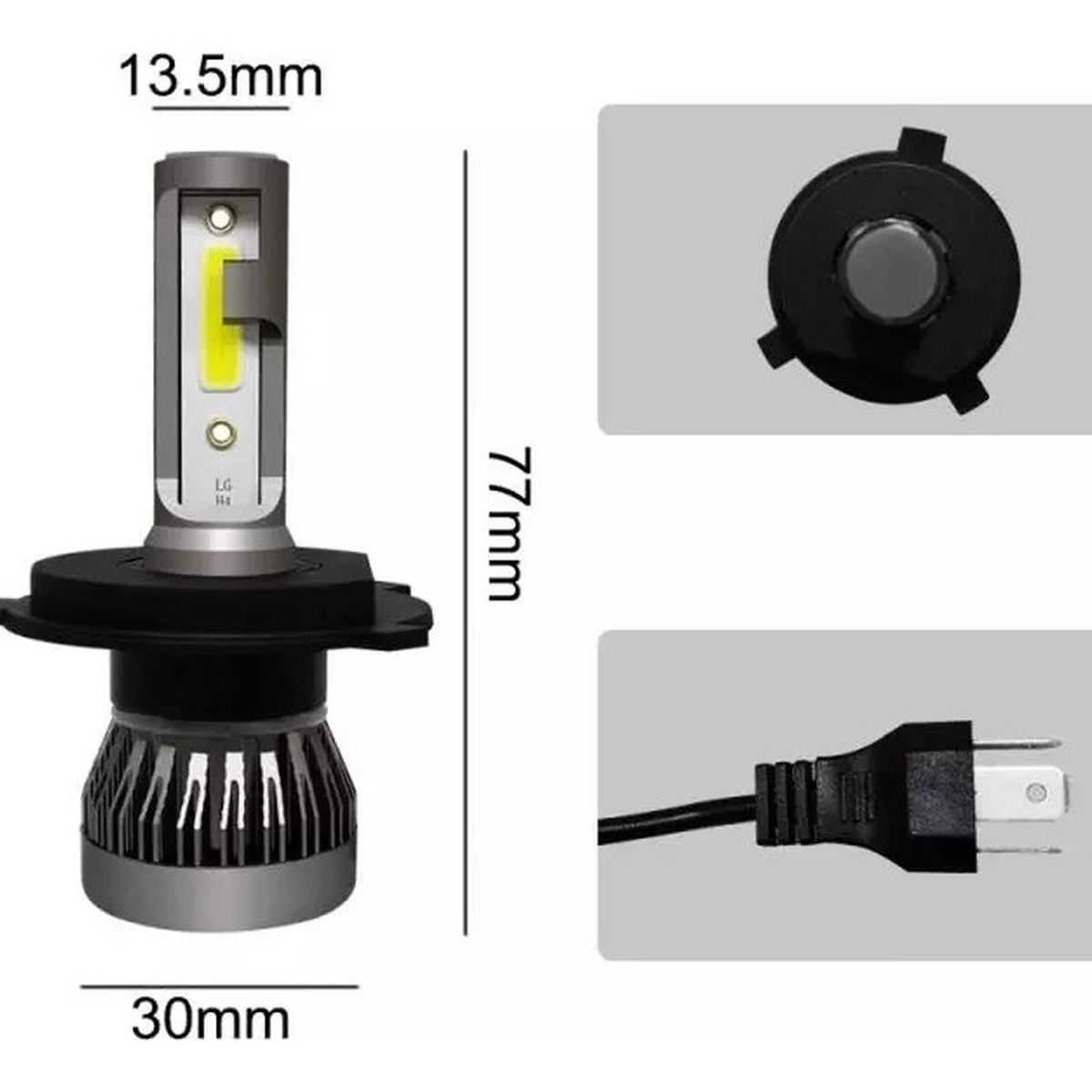 GENERICO - Ampolleta Led H4 / 8000lm / 6500k / Moto Suzuki Gixxer 150
