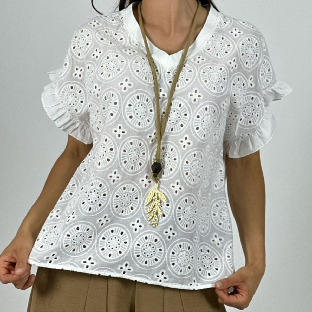 ARRAKASTA - Blusa de algodón LXL