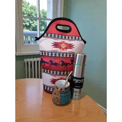 GENERICO - Set Mate Bolso Matero +Termo 500ml+Mate Ceramica 120ml + Bomilla