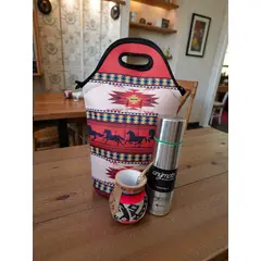 GENERICO - Set Mate Bolso Matero +Termo 500ml+Mate Ceramica 120ml + Bomilla