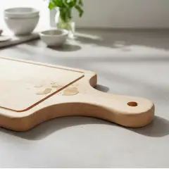 GENERICO - Tabla De Madera Para Picoteo Con Mango 40x14 Cm