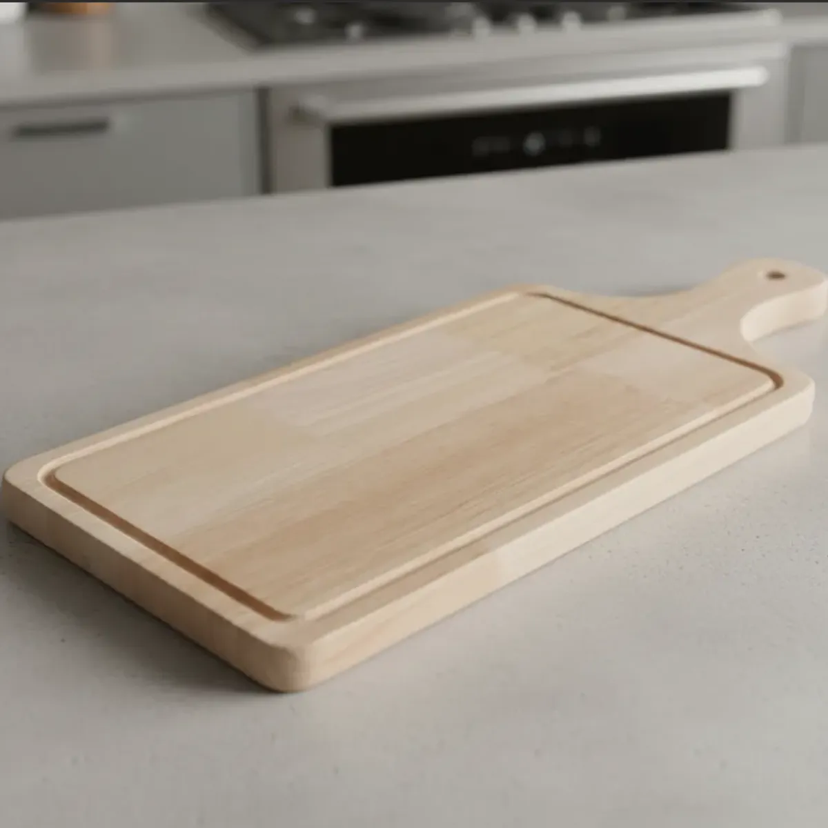 GENERICO - Tabla De Madera Para Picoteo Con Mango 40x14 Cm