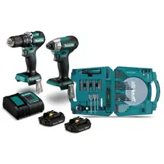 MAKITA - PACK 18V TAL PERC+ATO IMP+2B 15AH+C+100ACC