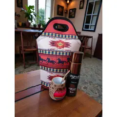 GENERICO - Set Mate Bolso Matero +Termo 500ml+Mate Ceramica 120ml + Bomilla