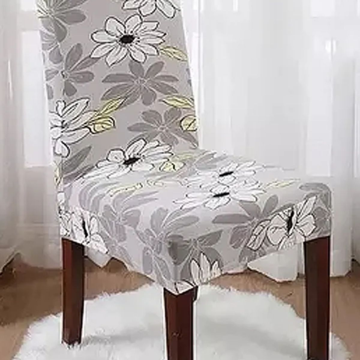 OKAY - Pack 6 Funda De Silla Para Comedor Diseño Flor Spandex