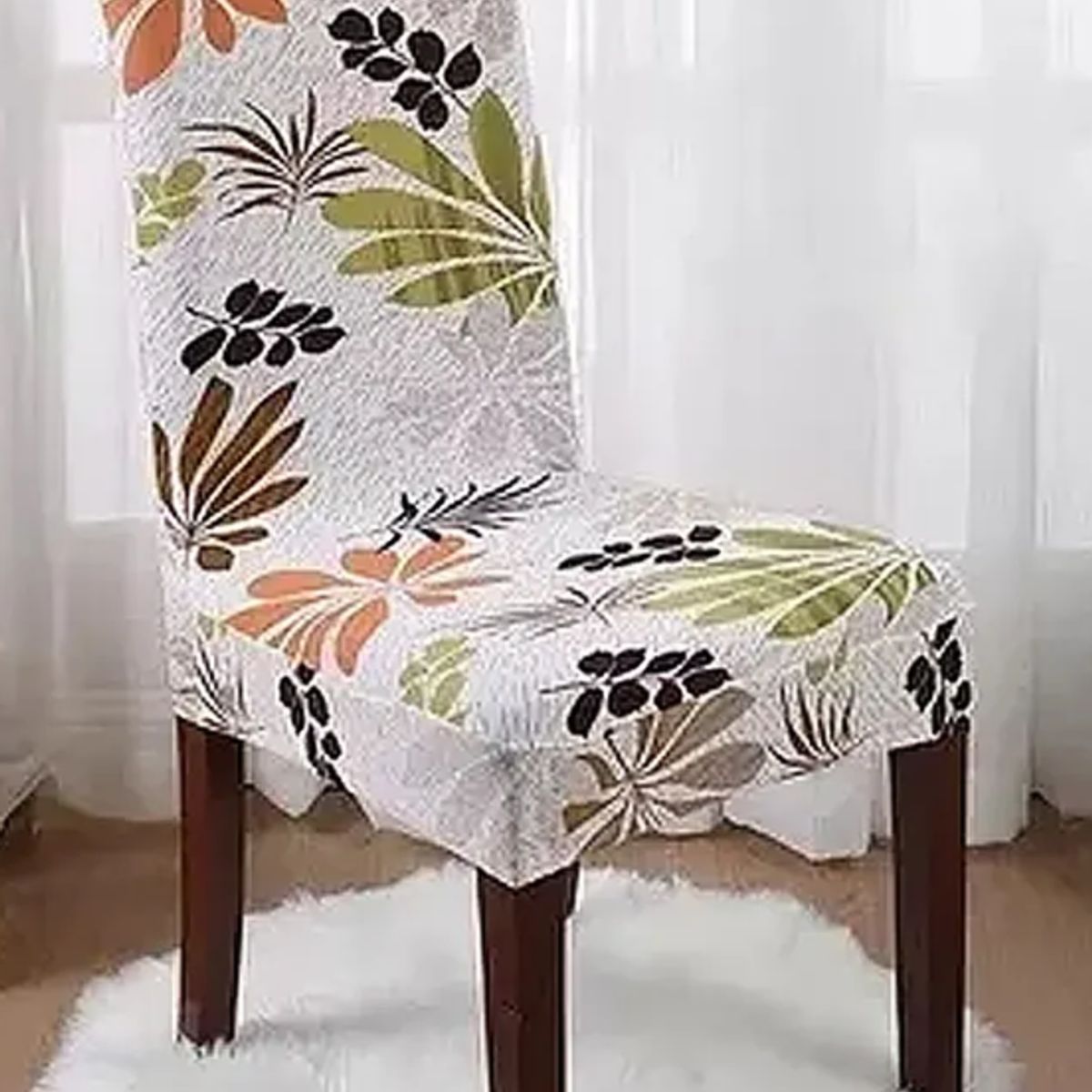 OKAY - Pack 6 Funda De Silla Para Comedor Diseño Flor Spandex