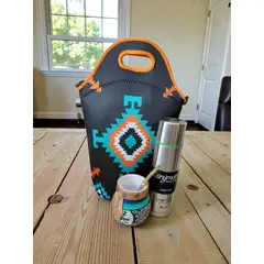 GENERICO - Set Mate Bolso Matero +Termo 500ml+Mate Ceramica 120ml + Bomilla