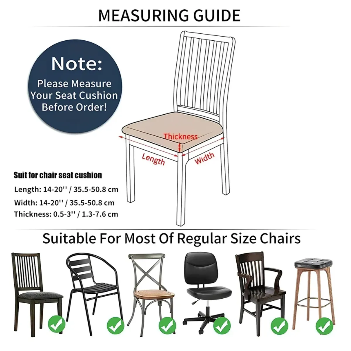OKAY - Set De 6 Funda De Asiento Para Silla De Comedor