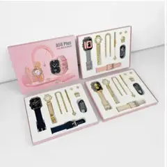 ANGELES DEL HOGAR - SMART WATCH RELOJ Y SET 7 EN 1 DE JOYERÍA A58 PLUS