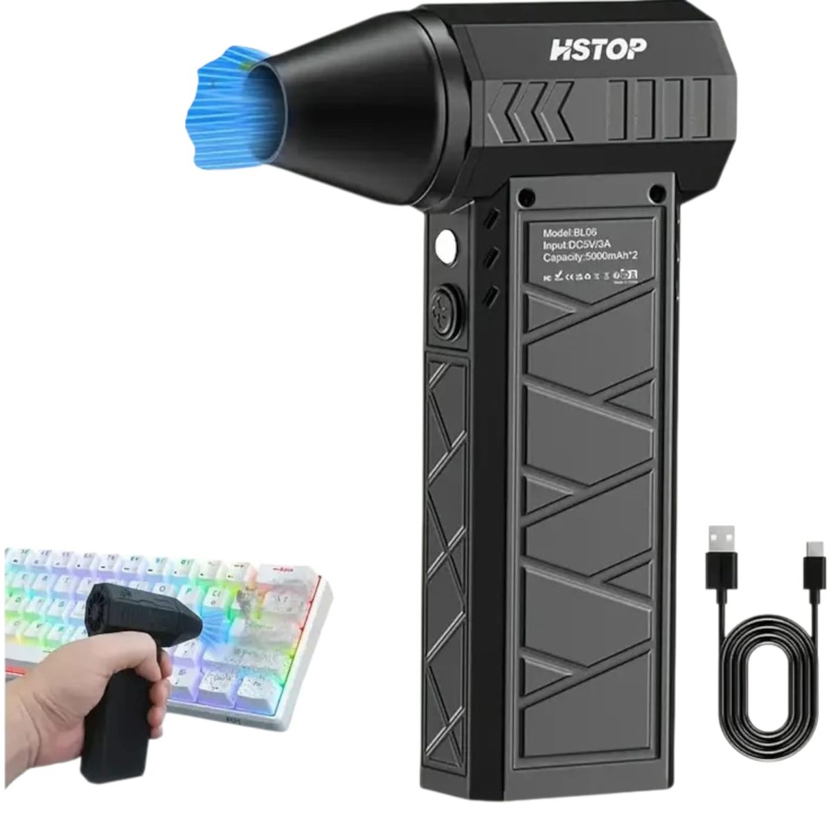 GENERICO - Mini Jet Fan Soplador Inalámbrico Portátil Turbo Fan Recargable