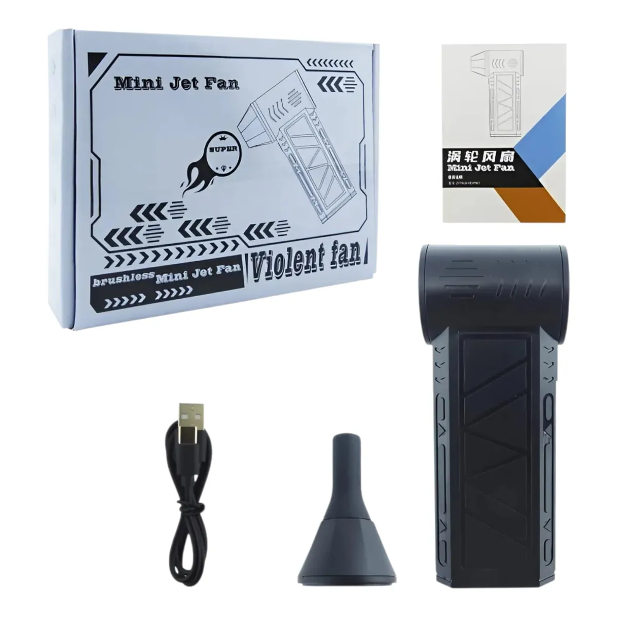 GENERICO - Mini Jet Fan Soplador Inalámbrico Portátil Turbo Fan Recargable