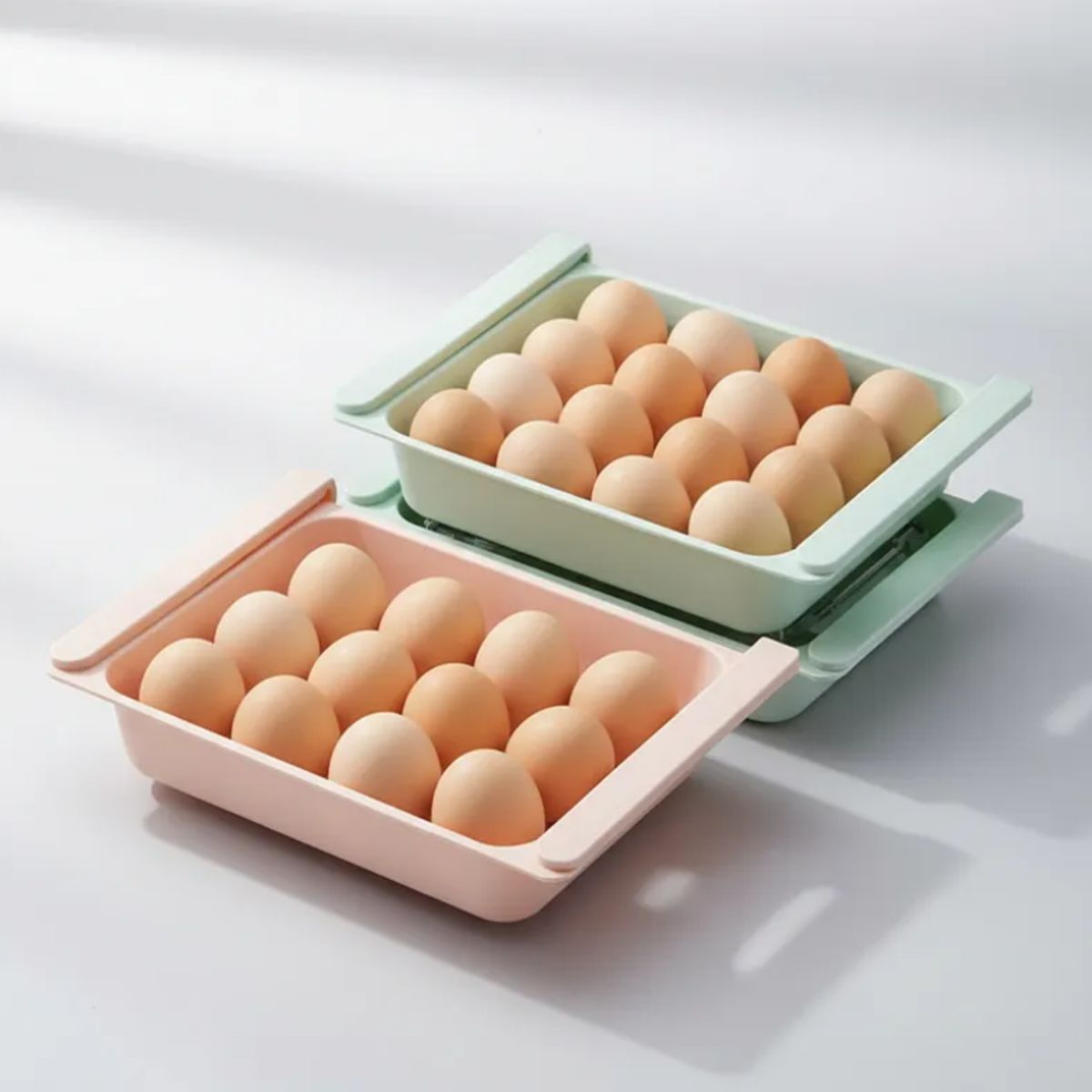 GENERICO - X4 Organizador De Huevos Para Refrigerador Bandeja