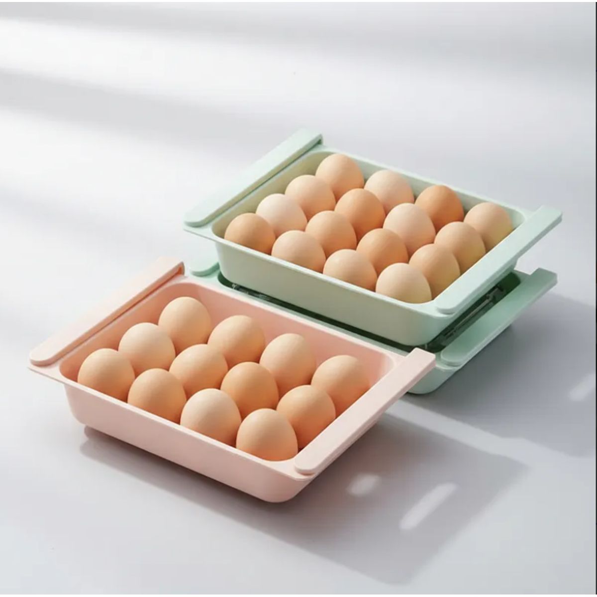 GENERICO - X4 Organizador De Huevos Para Refrigerador Bandeja
