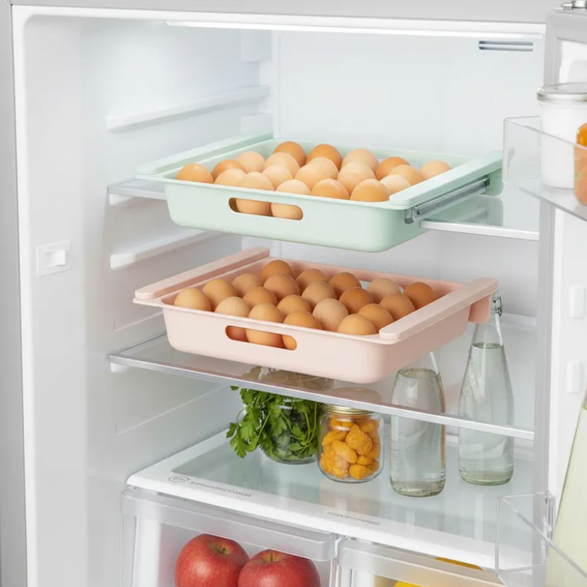 GENERICO - X4 Organizador De Huevos Para Refrigerador Bandeja