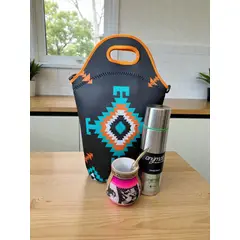 GENERICO - Set Mate Bolso Matero +Termo 500ml+Mate Ceramica 120ml + Bomilla