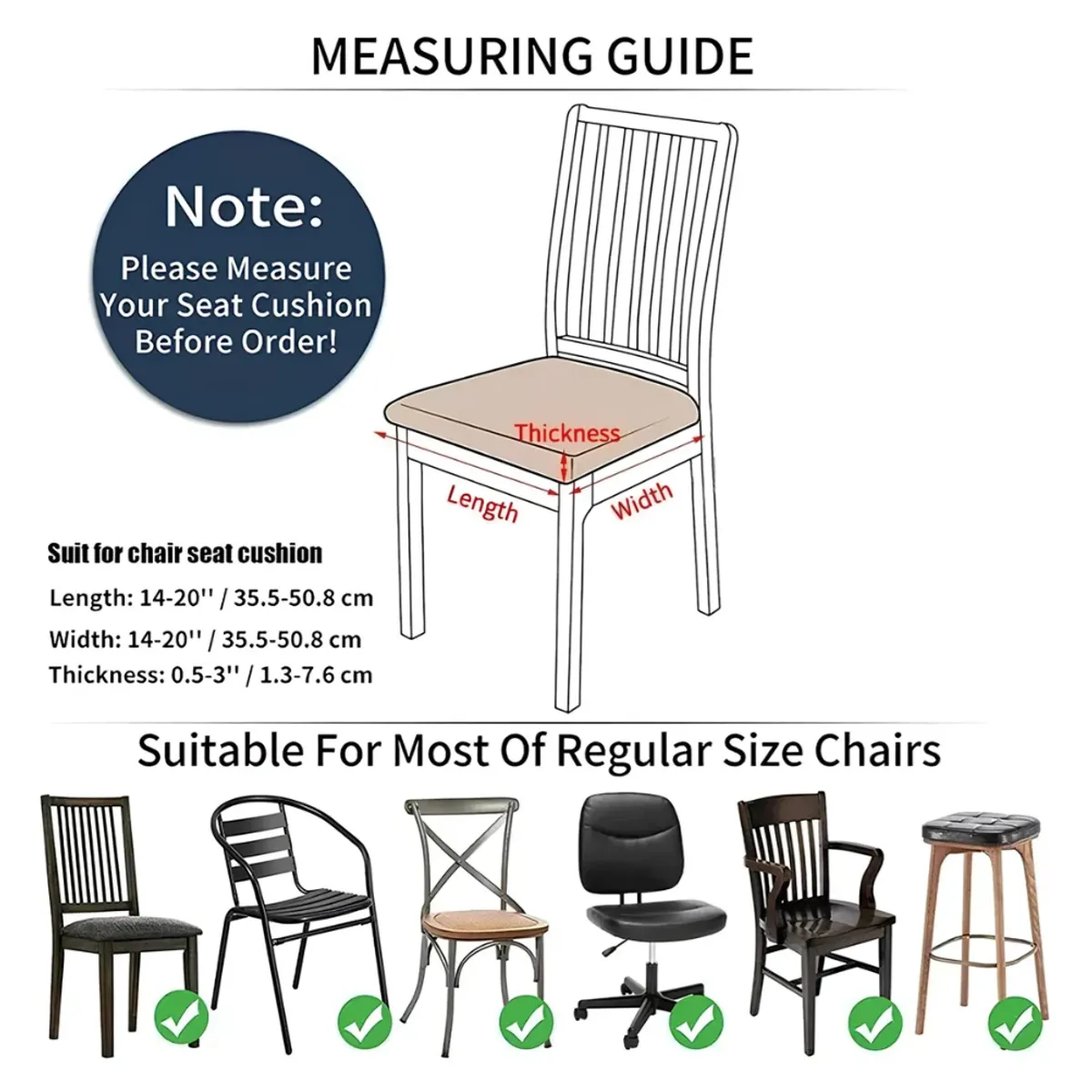 OKAY - Set De 6 Funda De Asiento Para Silla De Comedor