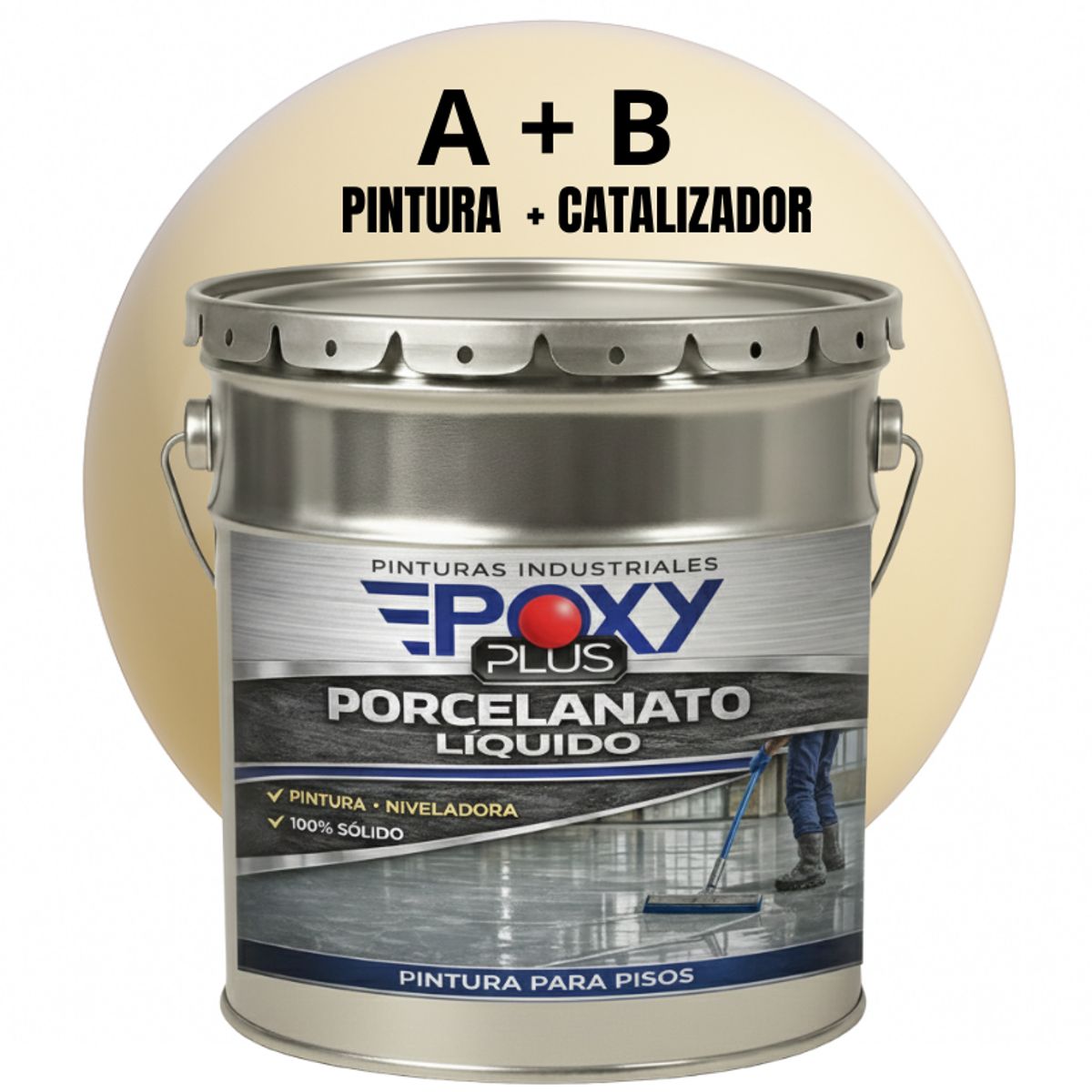 EPOXY - PORCELANATO LIQUIDO PREMIUM - KIT TINETA 19 KILOS - MARFIL RAL 1014
