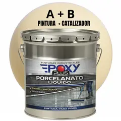 EPOXY - PORCELANATO LIQUIDO PREMIUM - KIT TINETA 19 KILOS - MARFIL RAL 1014