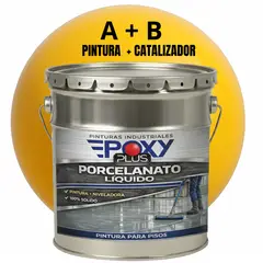 EPOXY - PORCELANATO LIQUIDO PREMIUM - KIT TINETA 19 KILOS - AMARILLO AZAFRÁN RAL 1017