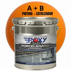 EPOXY - PORCELANATO LIQUIDO PREMIUM - KIT TINETA 19 KILOS - AMARILLO NARANJA RAL 2000