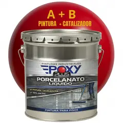 EPOXY - PORCELANATO LIQUIDO PREMIUM - KIT TINETA 19 KILOS - ROJO RUBÍ RAL 3003