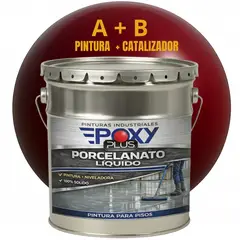 EPOXY - PORCELANATO LIQUIDO PREMIUM - KIT TINETA 19 KILOS - ROJO PÚRPURA RAL 3004