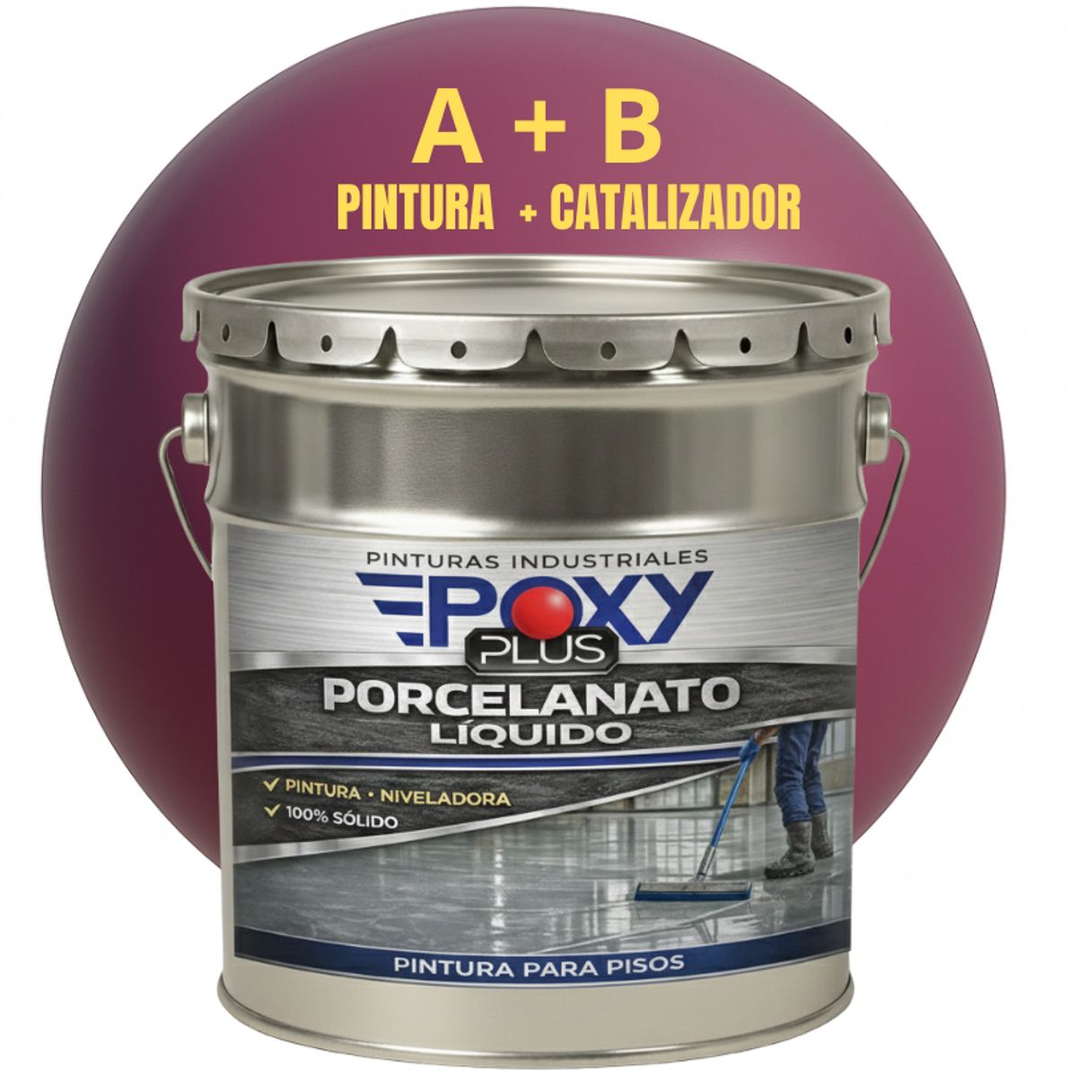 EPOXY - PORCELANATO LIQUIDO PREMIUM - KIT TINETA 19 KILOS - VIOLETA RAL 4002