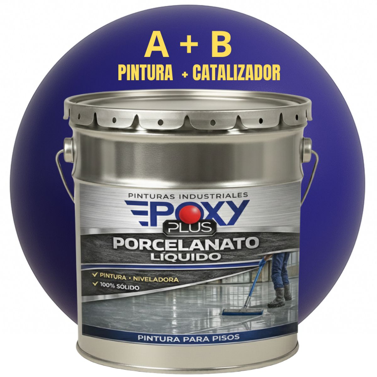 EPOXY - PORCELANATO LIQUIDO PREMIUM - KIT TINETA 19 KILOS - PÚRPURA AZUL VIOLETA RAL 4005