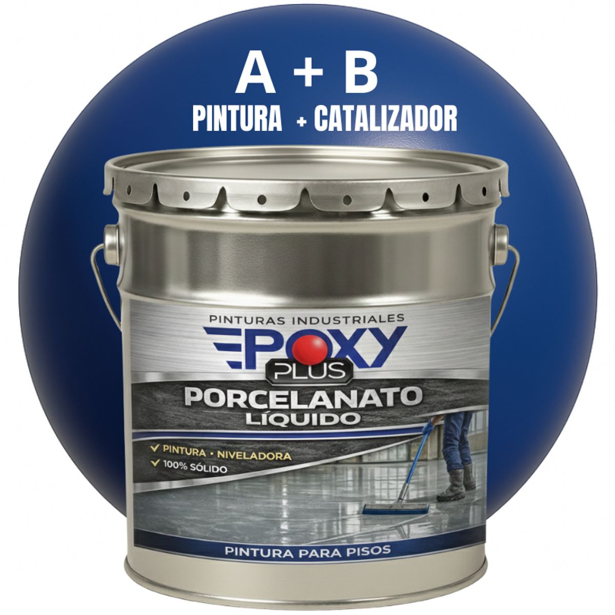 EPOXY - PORCELANATO LIQUIDO PREMIUM - KIT TINETA 19 KILOS - AZUL VERDOSO RAL 5001