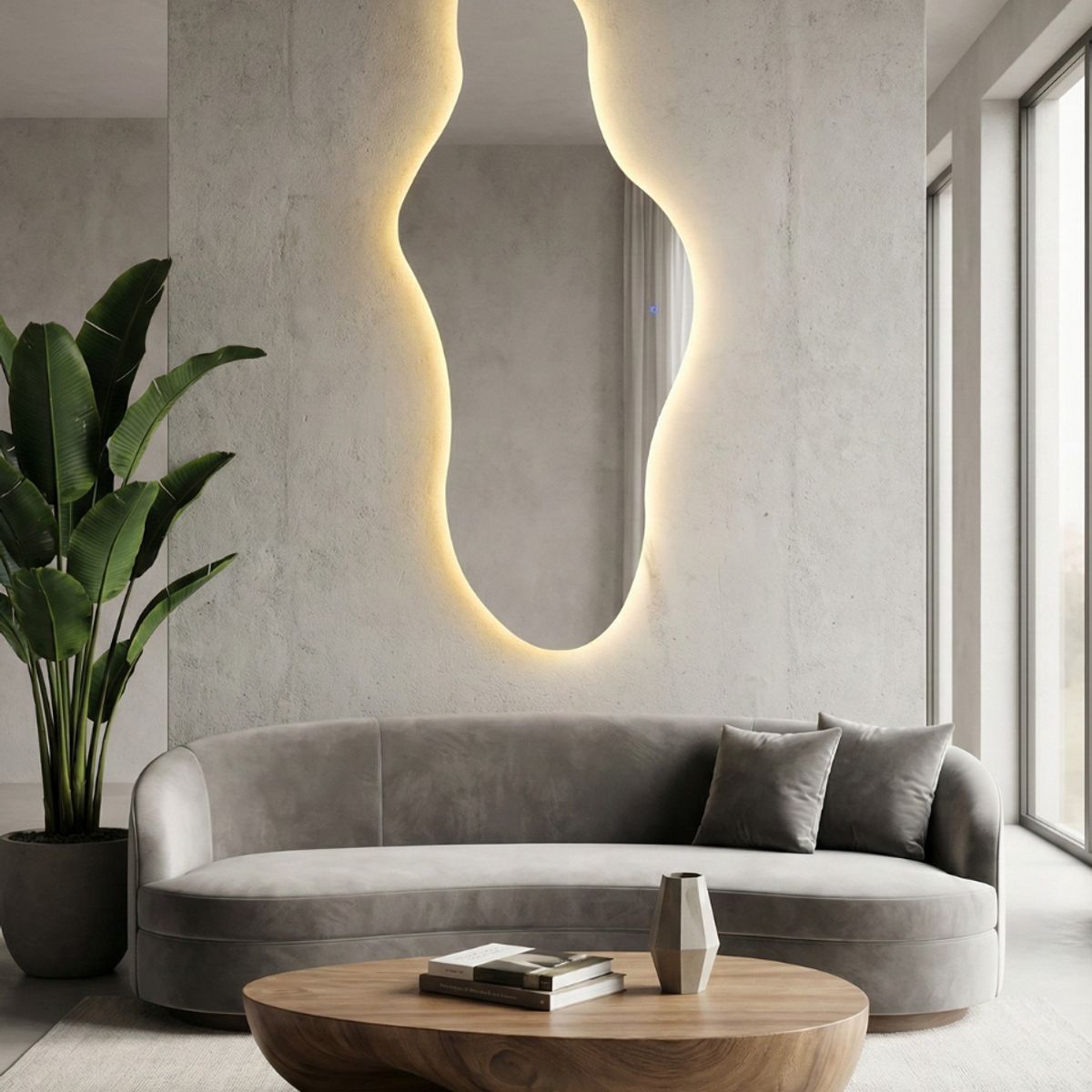 GENERICO - Espejo Led Irregular Sin Marco 65x150cm