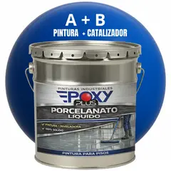 EPOXY - PORCELANATO LIQUIDO PREMIUM - KIT TINETA 19 KILOS - AZUL SEÑAL RAL 5005