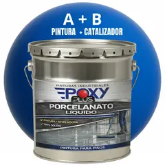 EPOXY - PORCELANATO LIQUIDO PREMIUM - KIT TINETA 19 KILOS - AZUL BRILLANTE RAL 5007