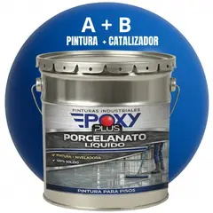 EPOXY - PORCELANATO LIQUIDO PREMIUM - KIT TINETA 19 KILOS - AZUL GENCIANA RAL 5010