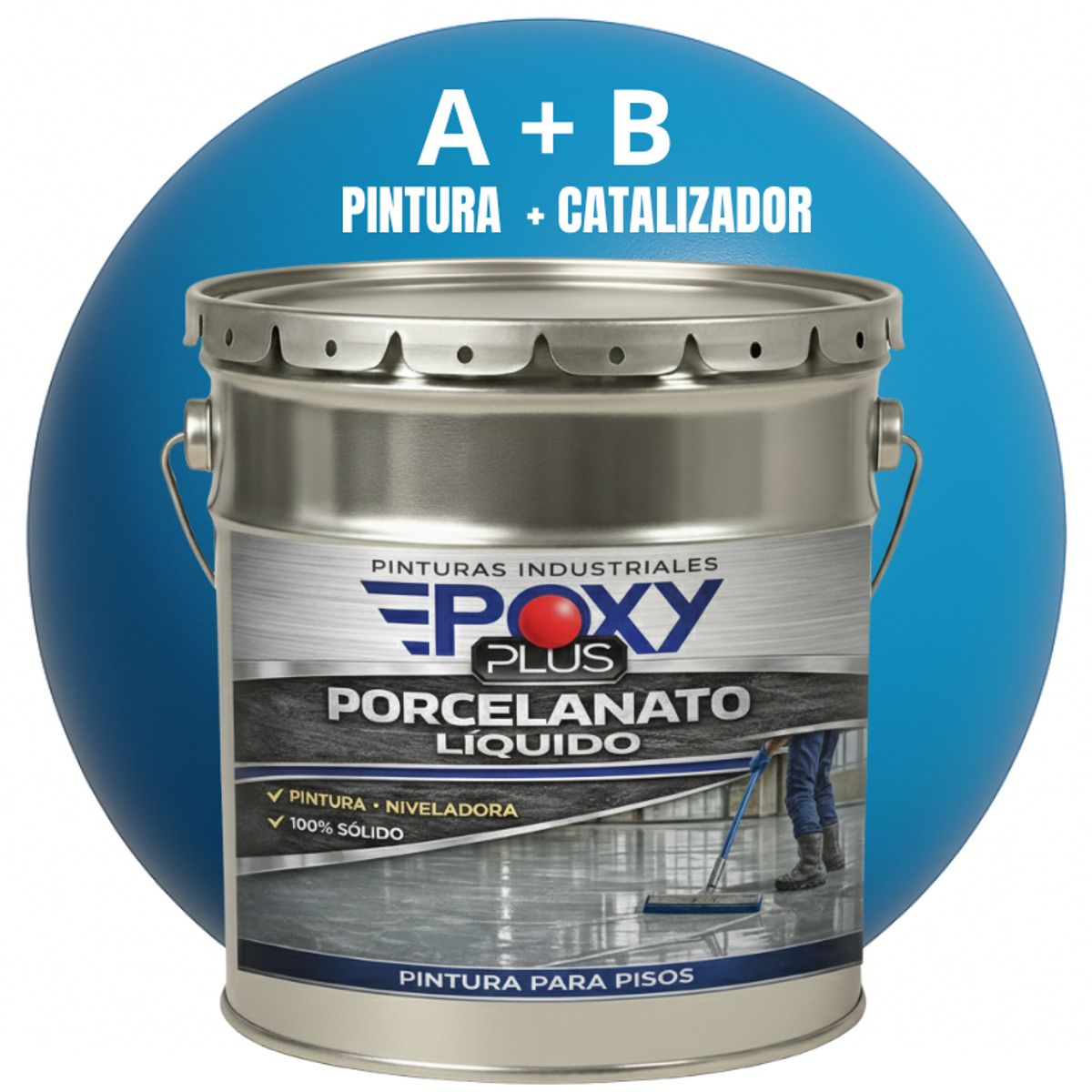 PORCELANATO LIQUIDO PREMIUM - KIT TINETA 19 KILOS - AZUL LUMINOSO RAL 5015, marca EPOXY - Foto Principal